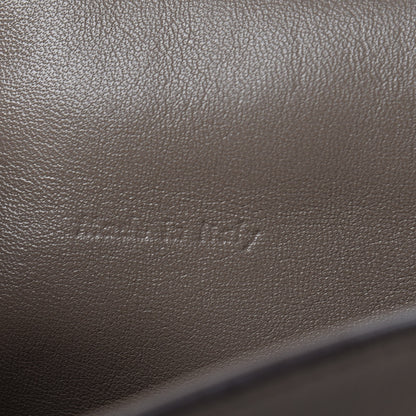 Celine Grained Calfskin Medium Trotteur Taupe 7 of 12