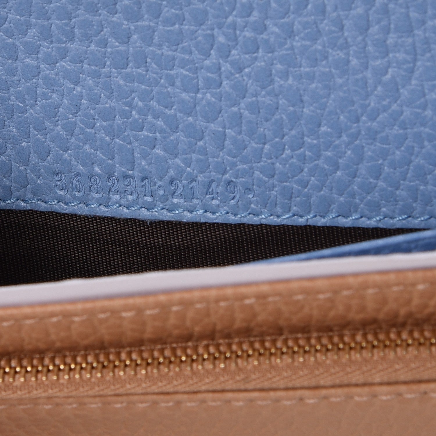Gucci Dollar Calfskin Mini Swing Wallet Bag Camelia Mineral Blue 7 of 8
