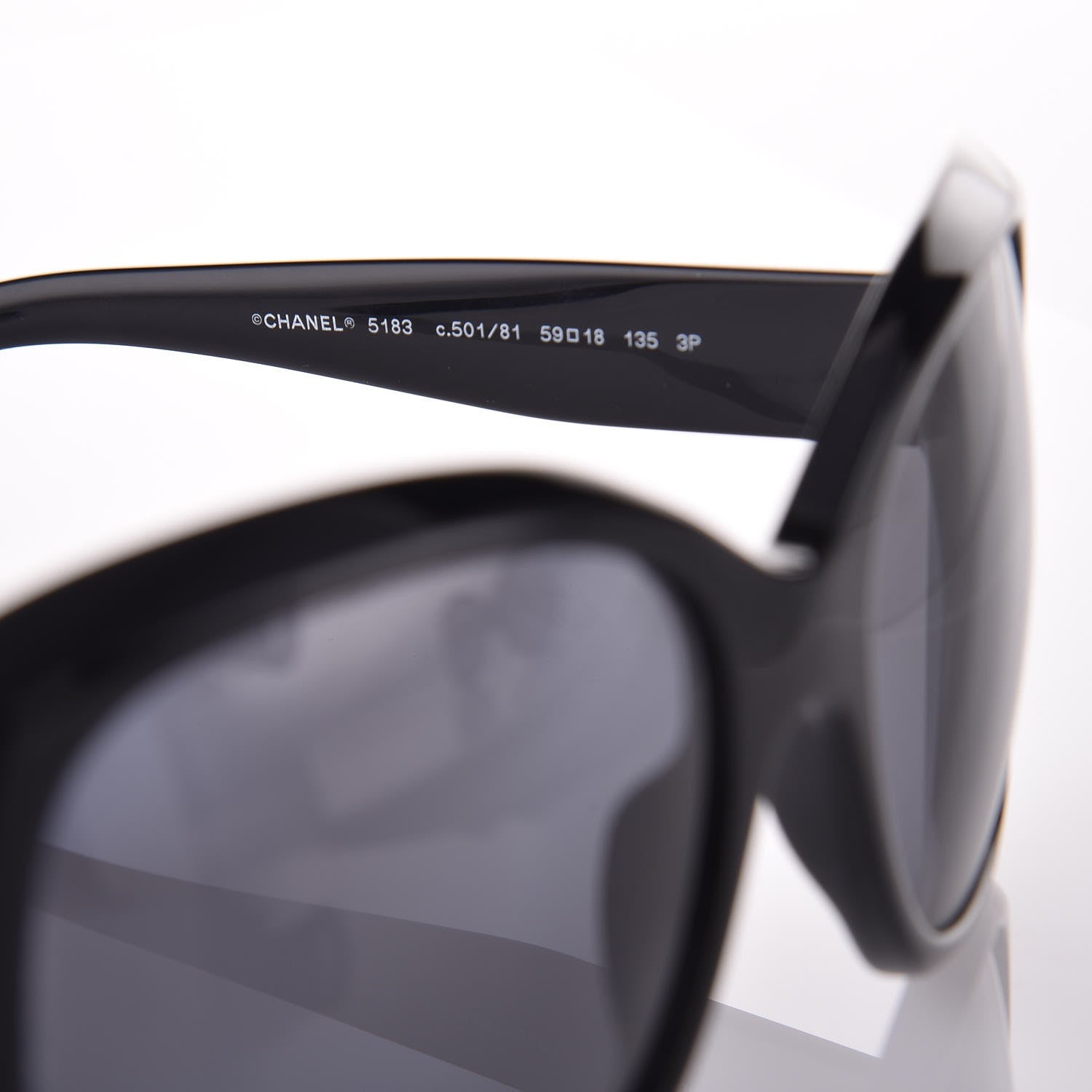 Chanel CC Sunglasses 5183 Black 4 of 6