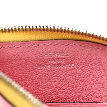 Hermes Chevre Mysore Paddock Change Purse Rose Confetti Brique 6 of 8