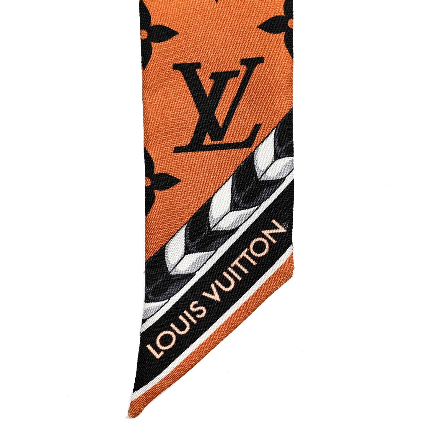 Louis Vuitton Silk Monogram LV Crafty Bi Color BB Bandeau Caramel Black 4 of 5