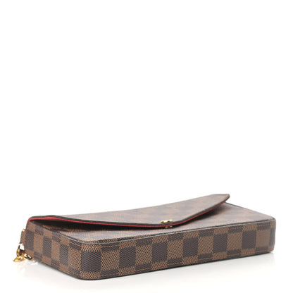 Louis Vuitton Damier Ebene Pochette Felicie Chain Wallet 5 of 10