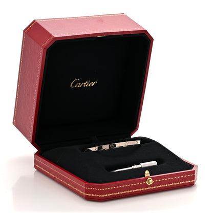 Cartier 18K White Gold Small LOVE Bracelet 17 8 of 8