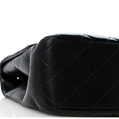 Chanel Lambskin Quilted Jumbo Single Flap Black 9 of 14