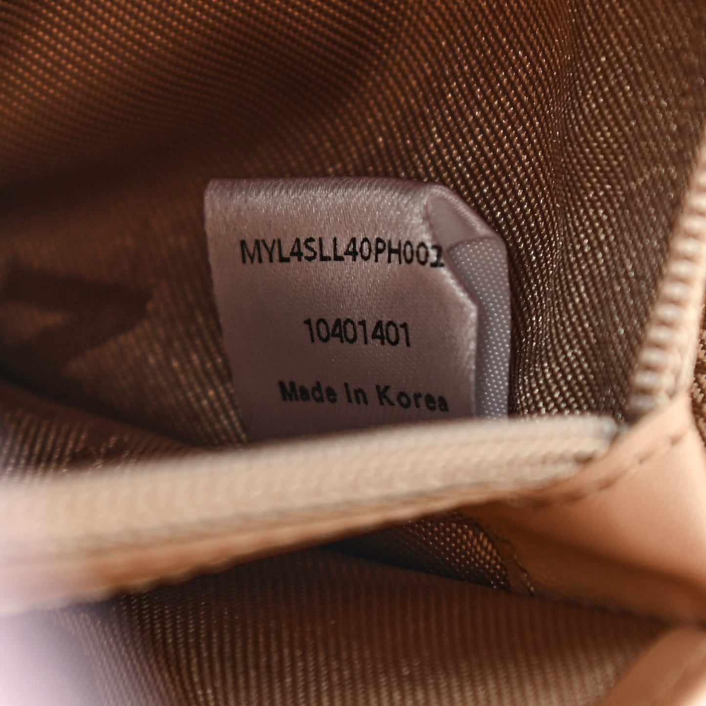 Grained Calfskin Mina Long Wallet Pink