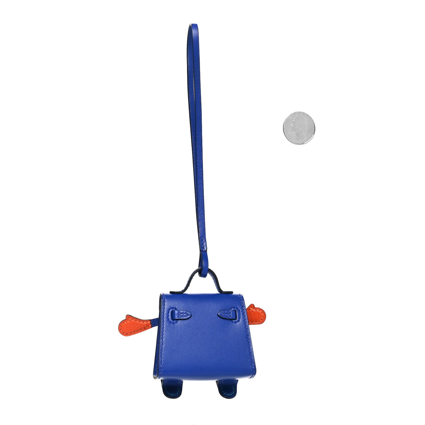 Tadelakt Chevre Mysore Kelly Quelle Idole Bag Charm Bleu Electrique Feu Jaune De Naples Vert Verone