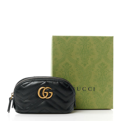 Gucci Calfskin Matelasse GG Marmont Key Pouch Black 11 of 11