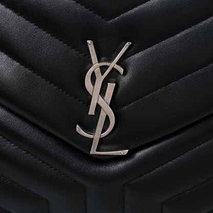 Saint Laurent Calfskin Y Quilted Monogram Medium Loulou Chain Satchel Black 18 of 20