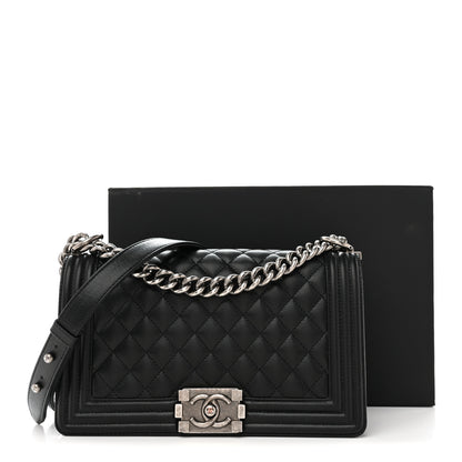 Chanel Caviar Quilted Medium Boy Flap Black 14 of 14