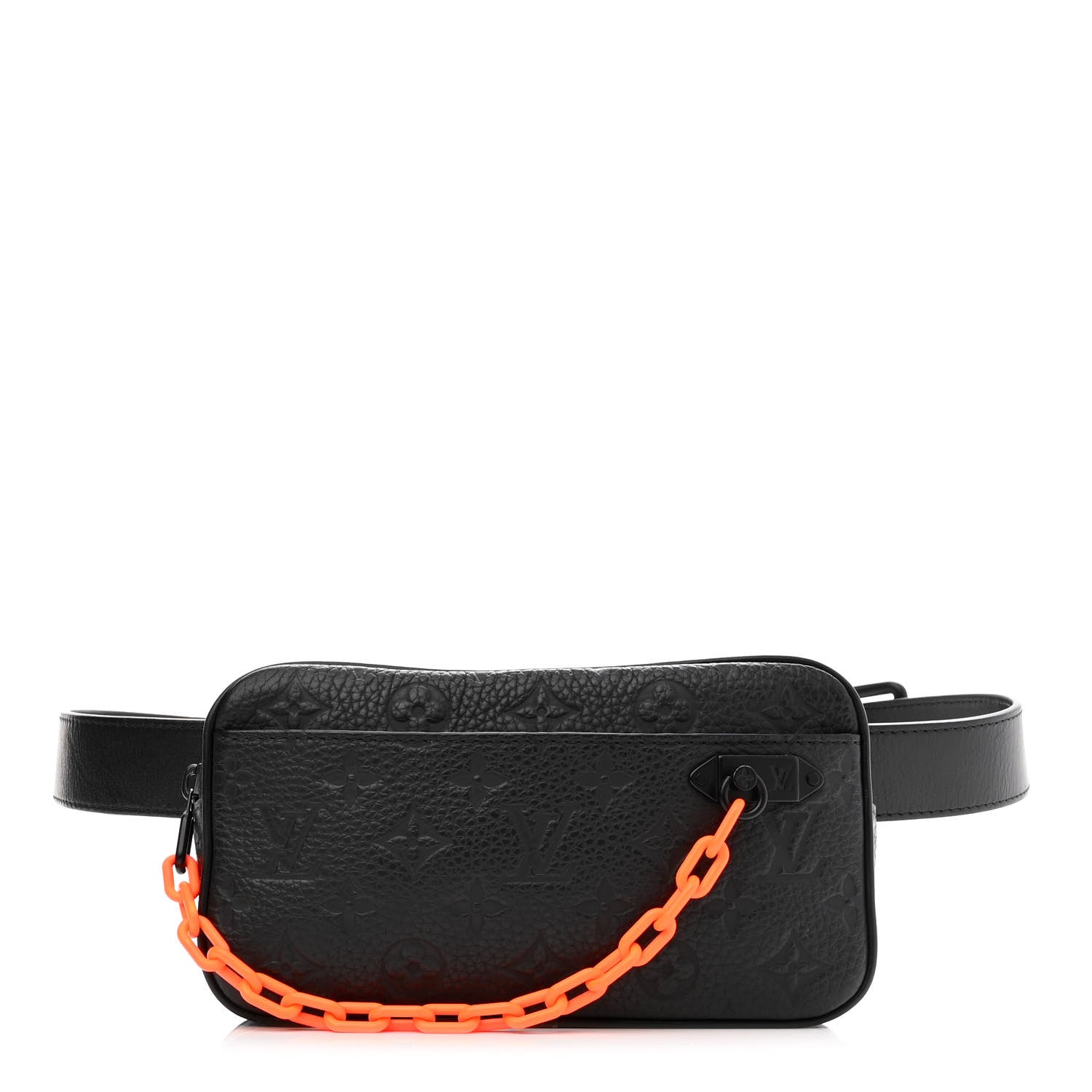 Louis Vuitton Taurillon Monogram Uniformes Solar Ray Soft Pochette Volga Belt Bag Black 1 of 10