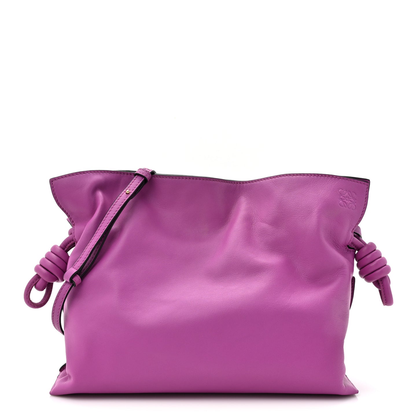Nappa Medium Flamenco Knot Bag Purple