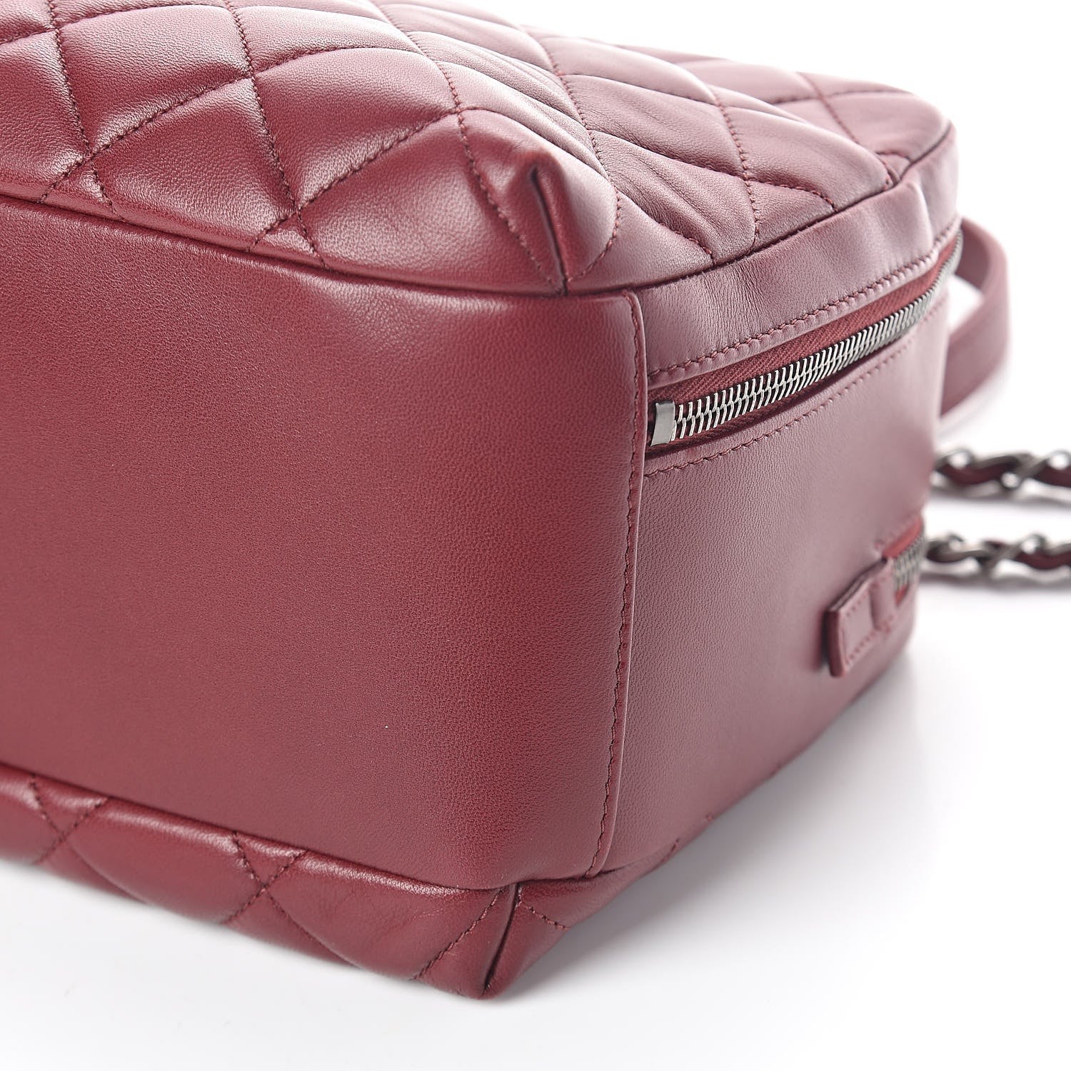 Chanel Lambskin Quilted Medium Trendy CC Bowling Bag Dark Red 10 of 10