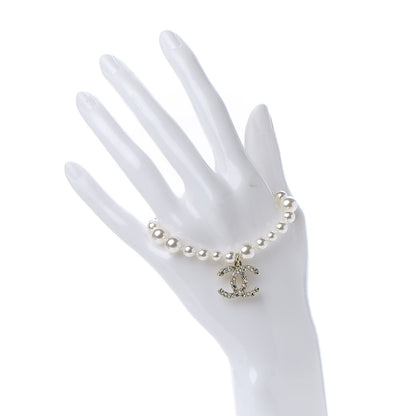 Chanel Pearl Crystal CC Bracelet Gold 2 of 5