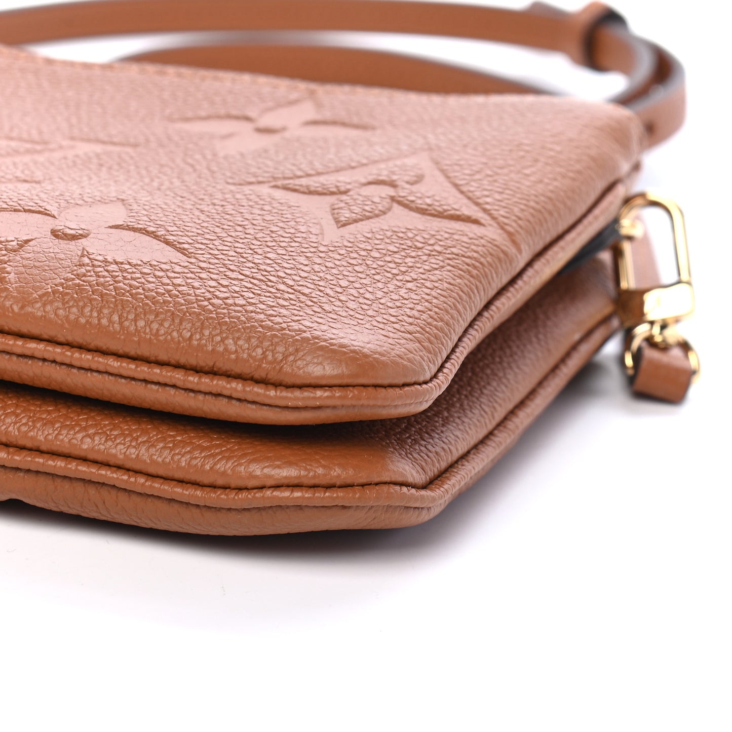Empreinte Monogram Giant Double Zip Pochette Caramel