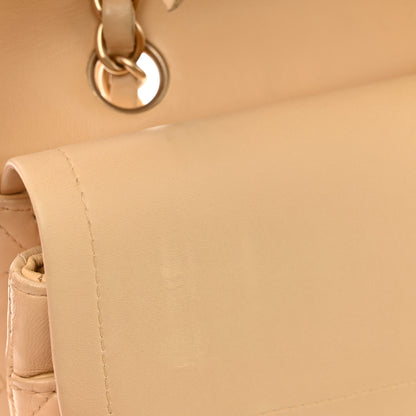 Chanel Lambskin Quilted Medium Double Flap Beige 11 of 12