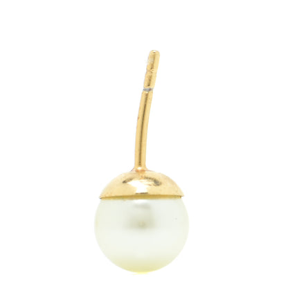 Christian Dior Pearl Crystal Tribal Logo Charms Earrings Gold 7 of 7