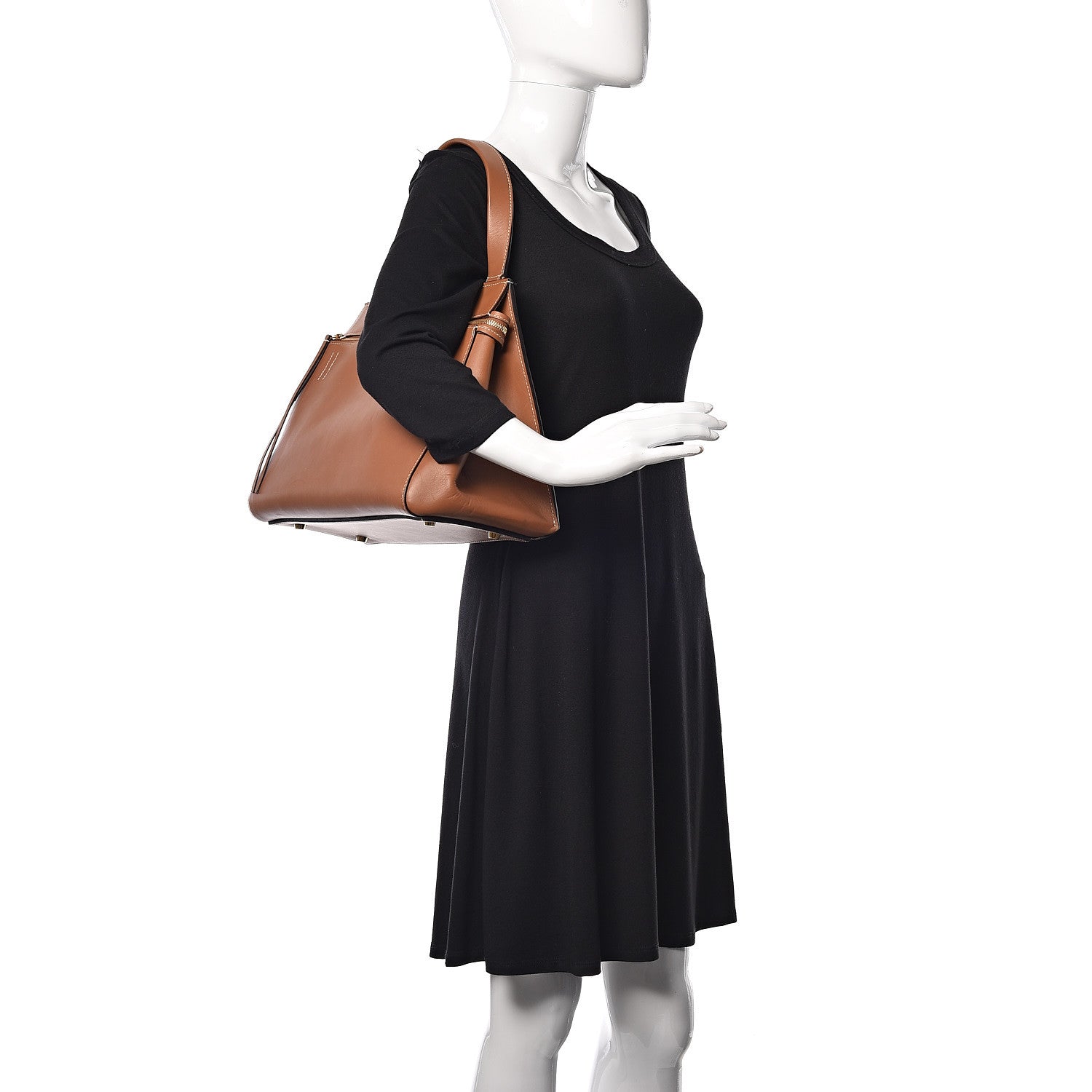 Celine Smooth Calfskin Large Edge Shoulder Bag Camel 2 of 13