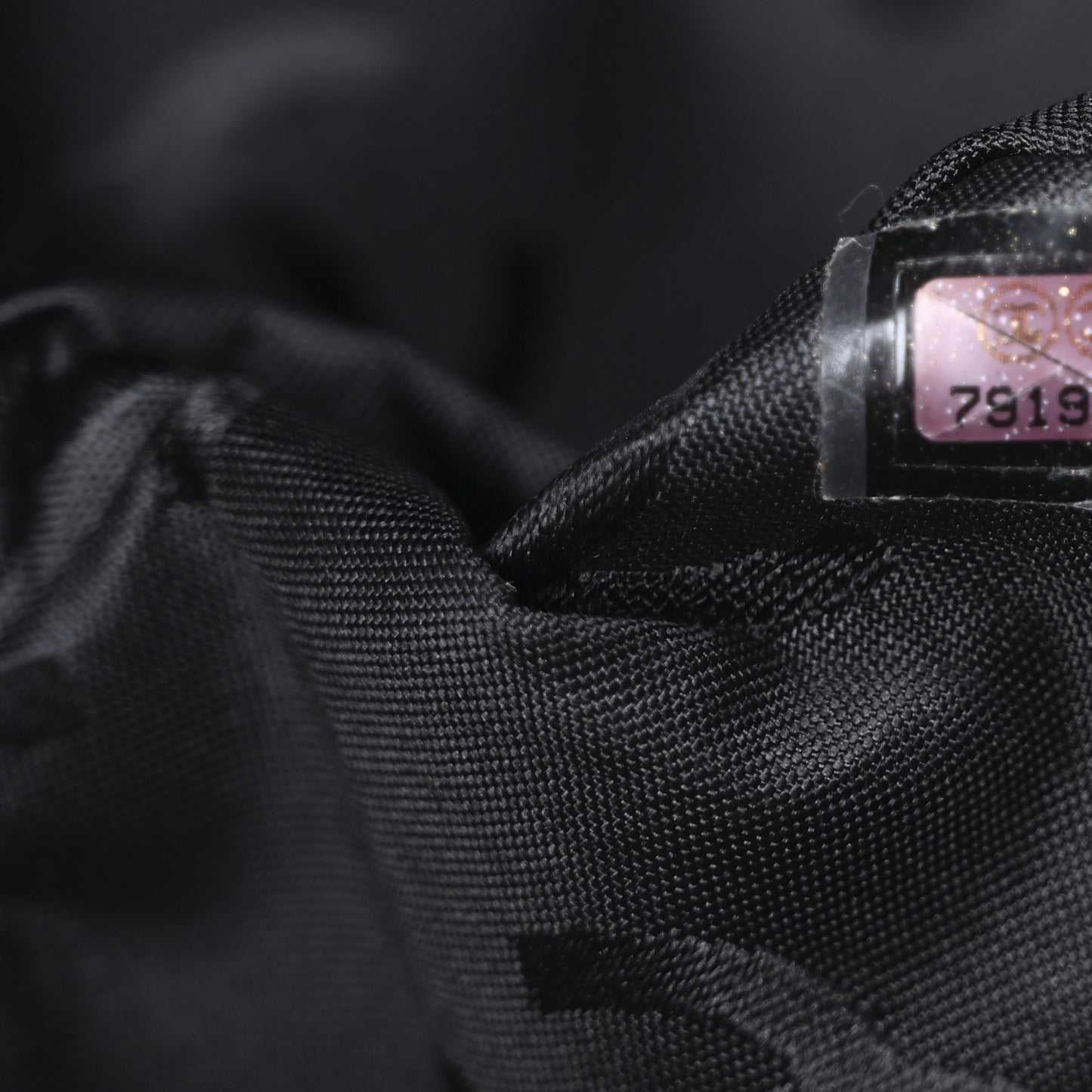 Nylon Square Quilted Flap Black