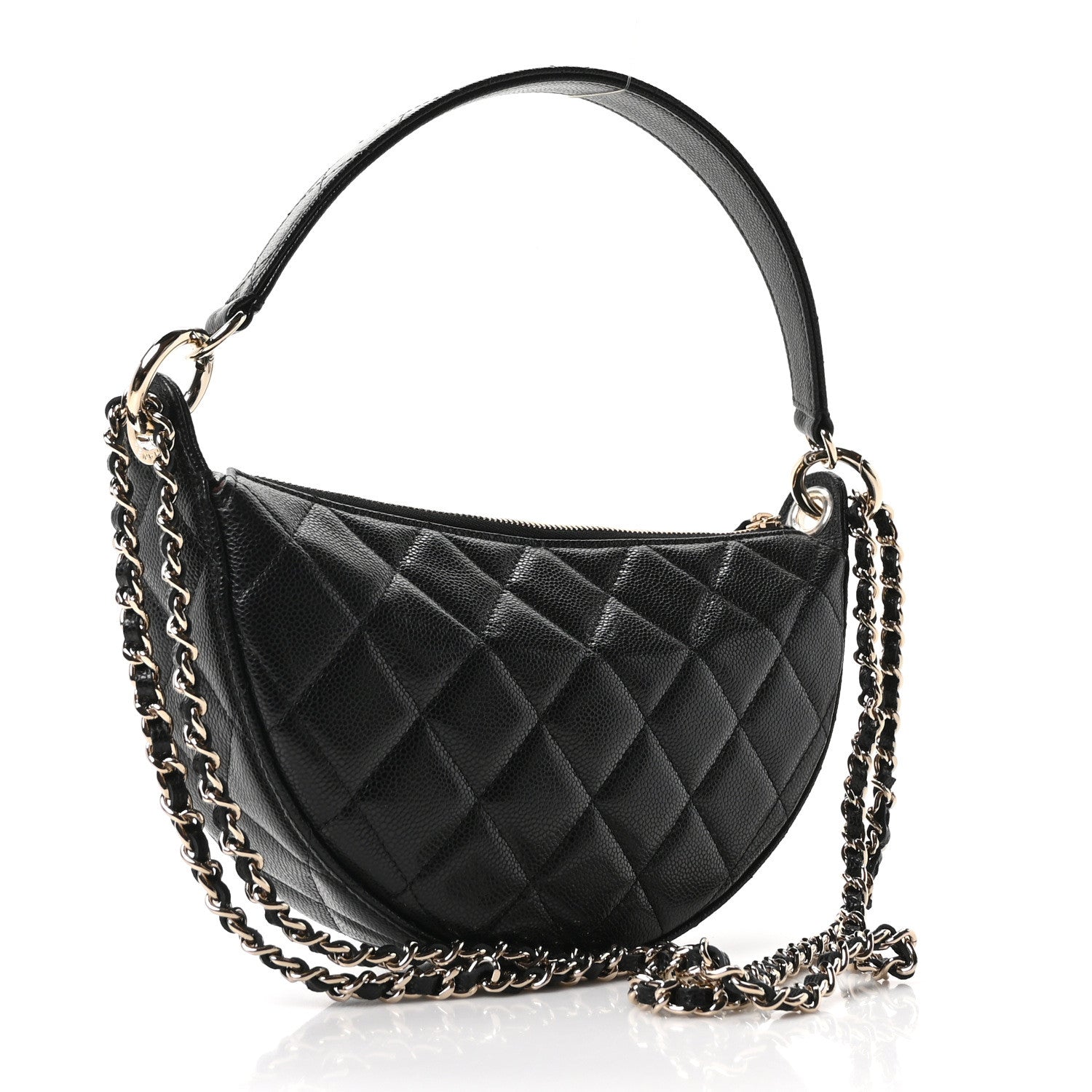 Chanel Caviar Quilted Other Shape With Chain Black 2 of 10