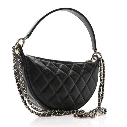 Chanel Caviar Quilted Other Shape With Chain Black 2 of 10