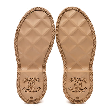 Chanel Caoutchouk CC High Boots 37 Beige 5 of 8