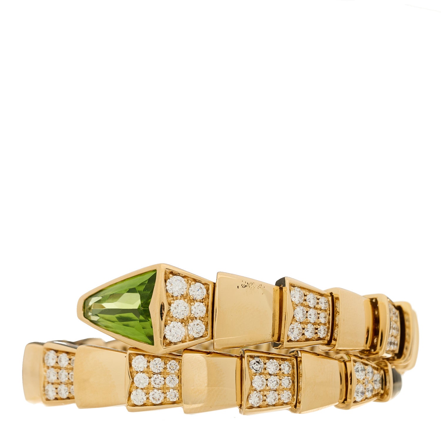 Bulgari 18K Rose Gold Rubellite Diamond Serpenti Scaglie Bracelet 1 of 6