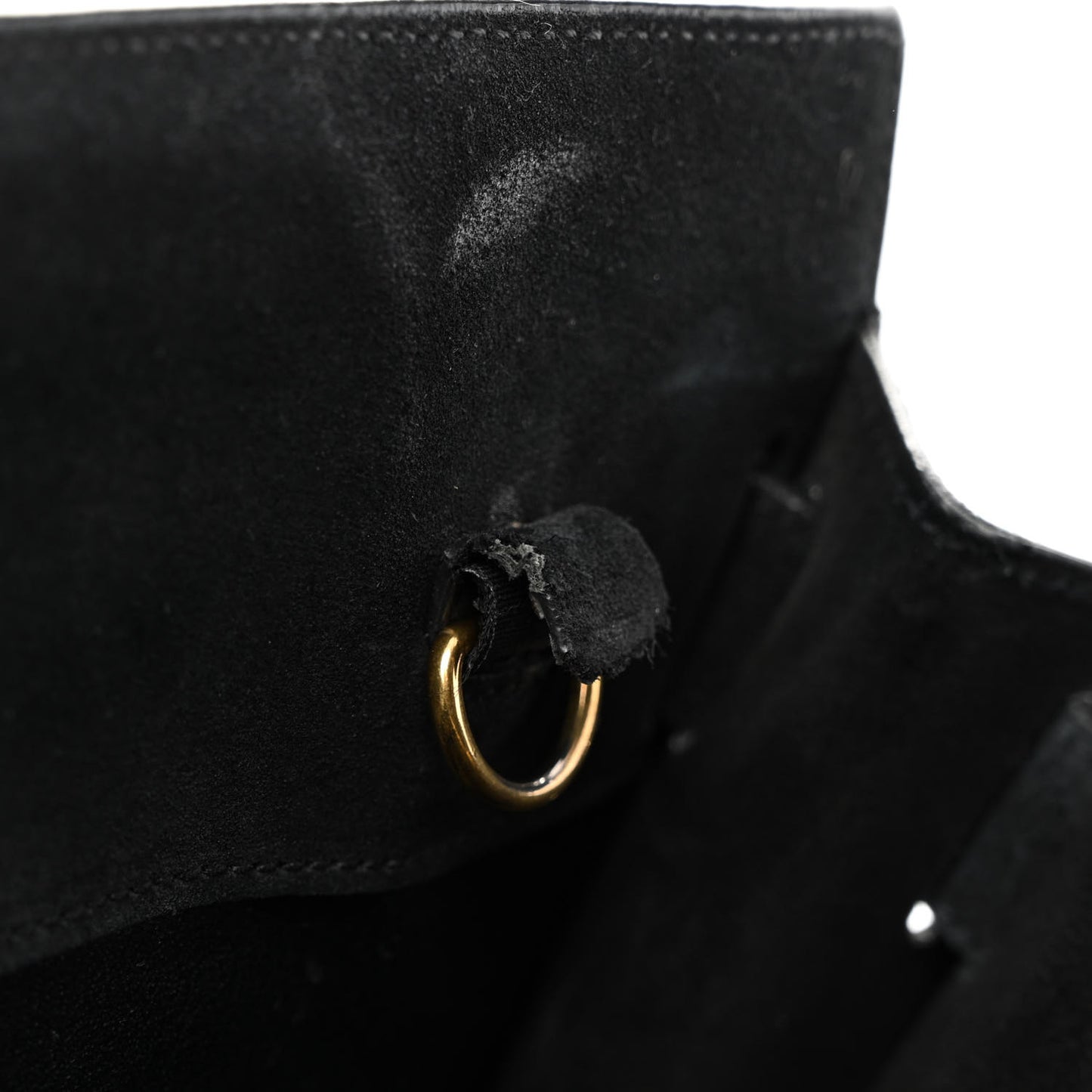 Suede Fringe Small Sac De Jour Black