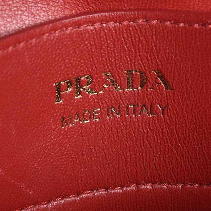 Prada Saffiano Cuir Medium Double Bag Black Ciliegia 8 of 9