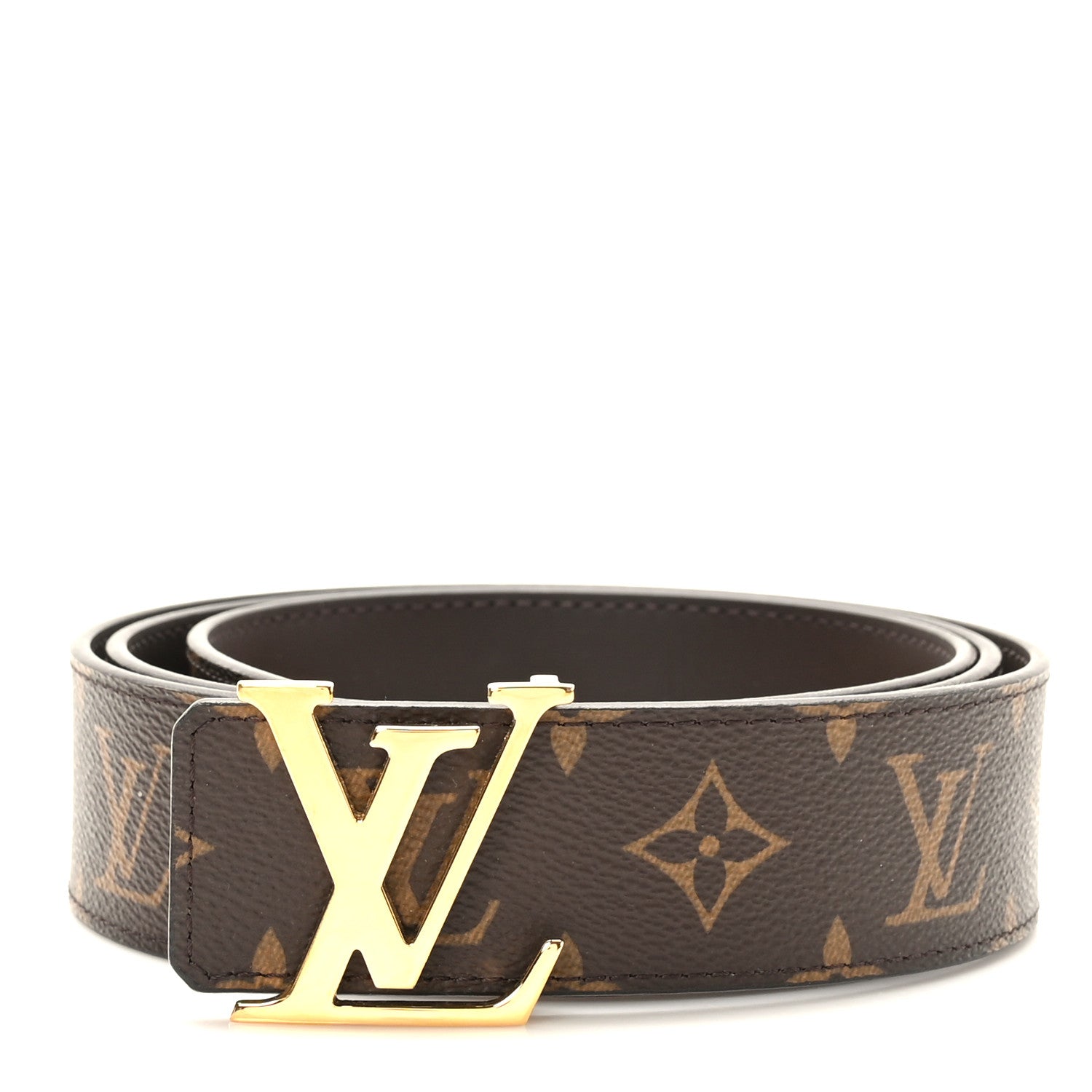 Louis Vuitton Monogram Calfskin 40mm LV Initiales Reversible Belt 110 44 Black 1 of 5