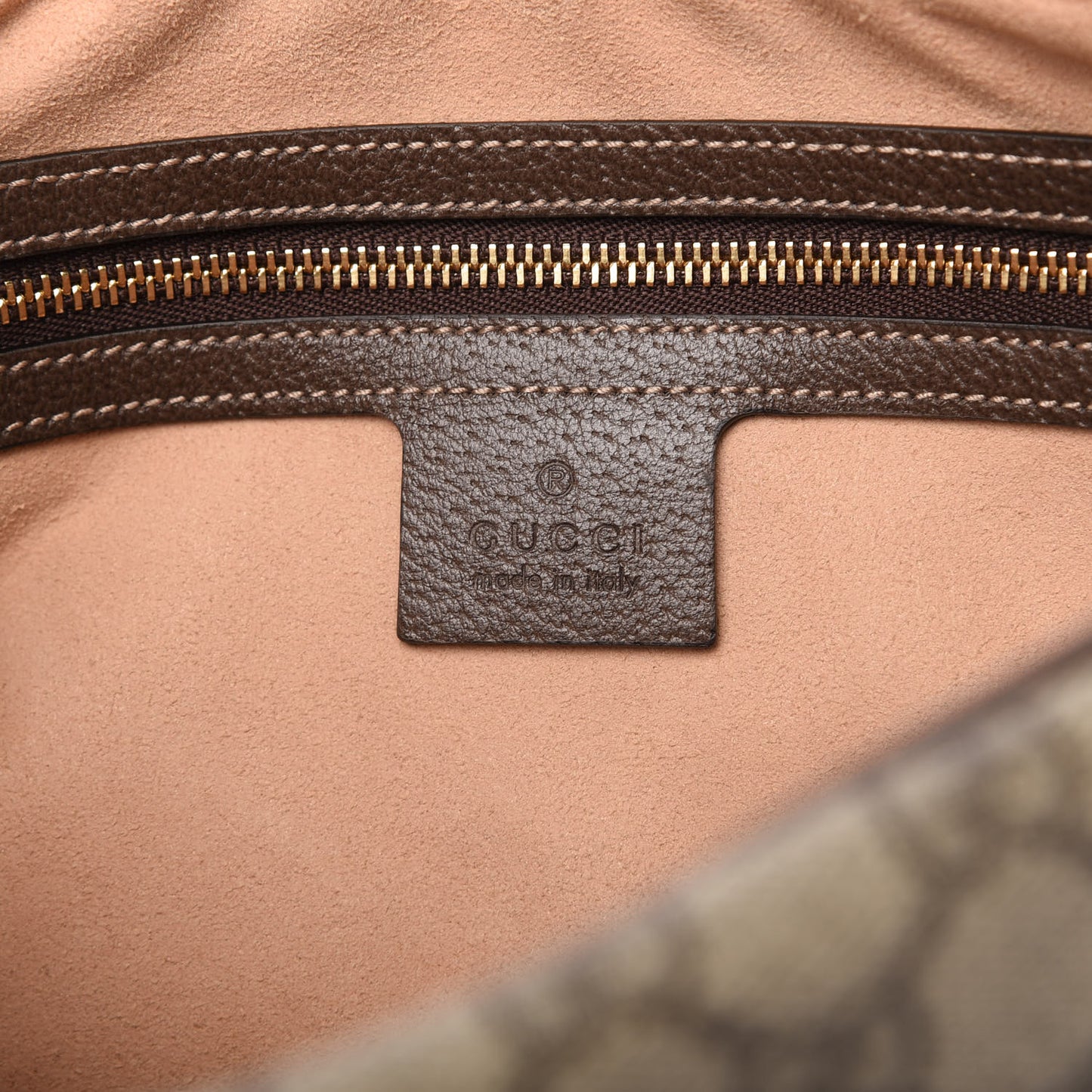 GG Supreme Monogram Web Small Ophidia Shoulder Bag Brown