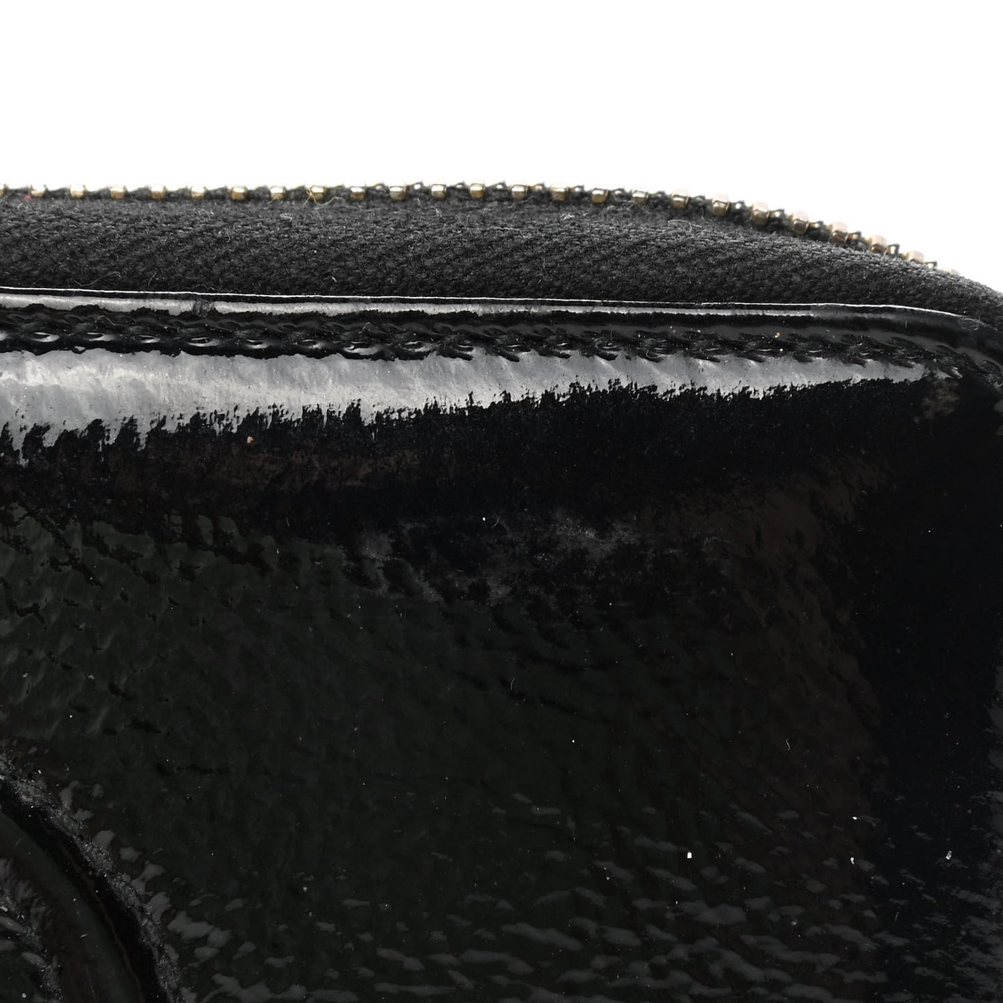 Patent Soho Compact Disco Zip Around Wallet Black