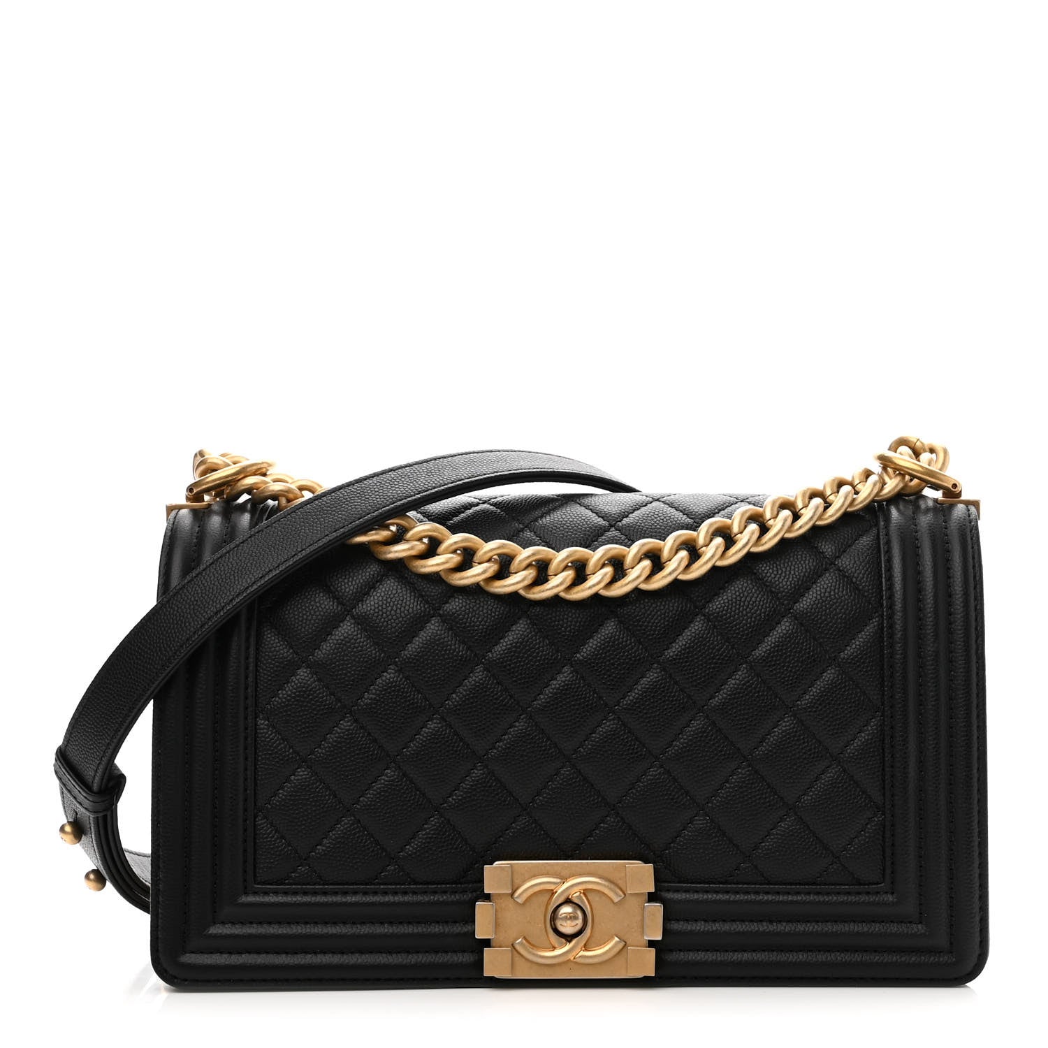 Chanel Caviar Quilted Medium Boy Flap Black 1 of 10