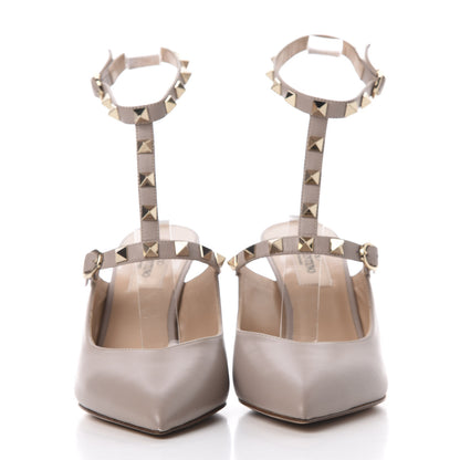 Valentino Garavani Nappa Rockstud T-Strap Open Back Pumps 36 Poudre 3 of 11