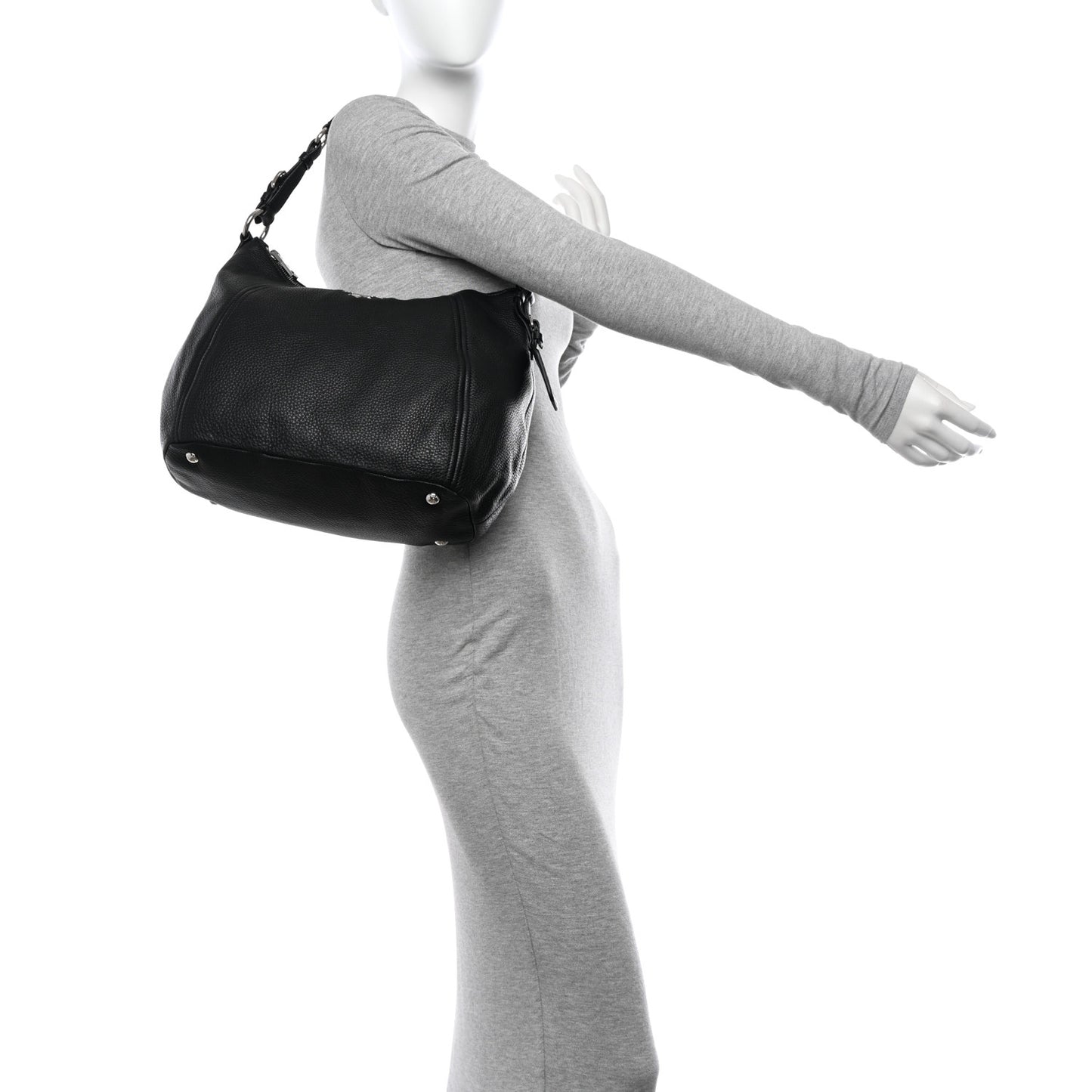 Vitello Phenix Hobo Black