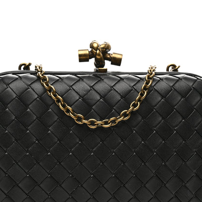 Bottega Veneta Nappa Intrecciato Chain Knot Clutch Black 7 of 9
