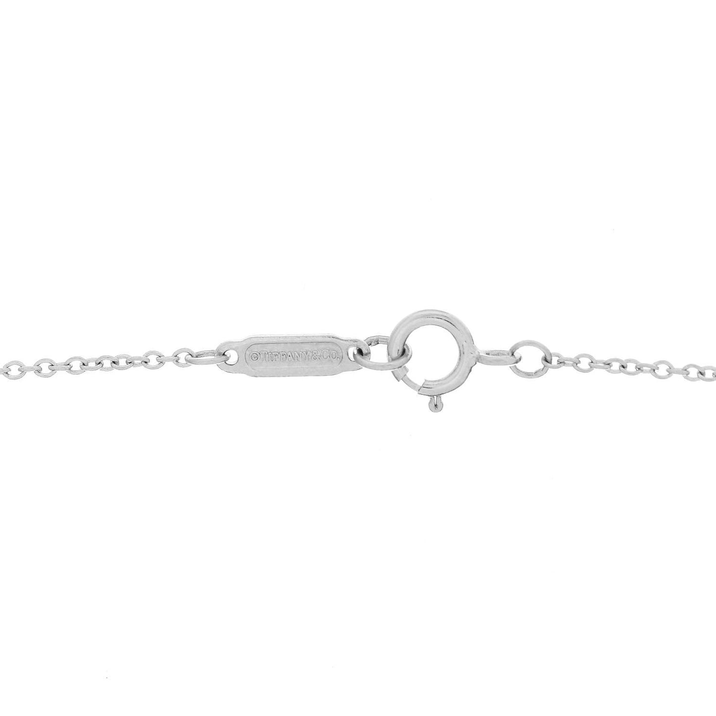 18K White Gold Diamond Knot Key Pendant Necklace