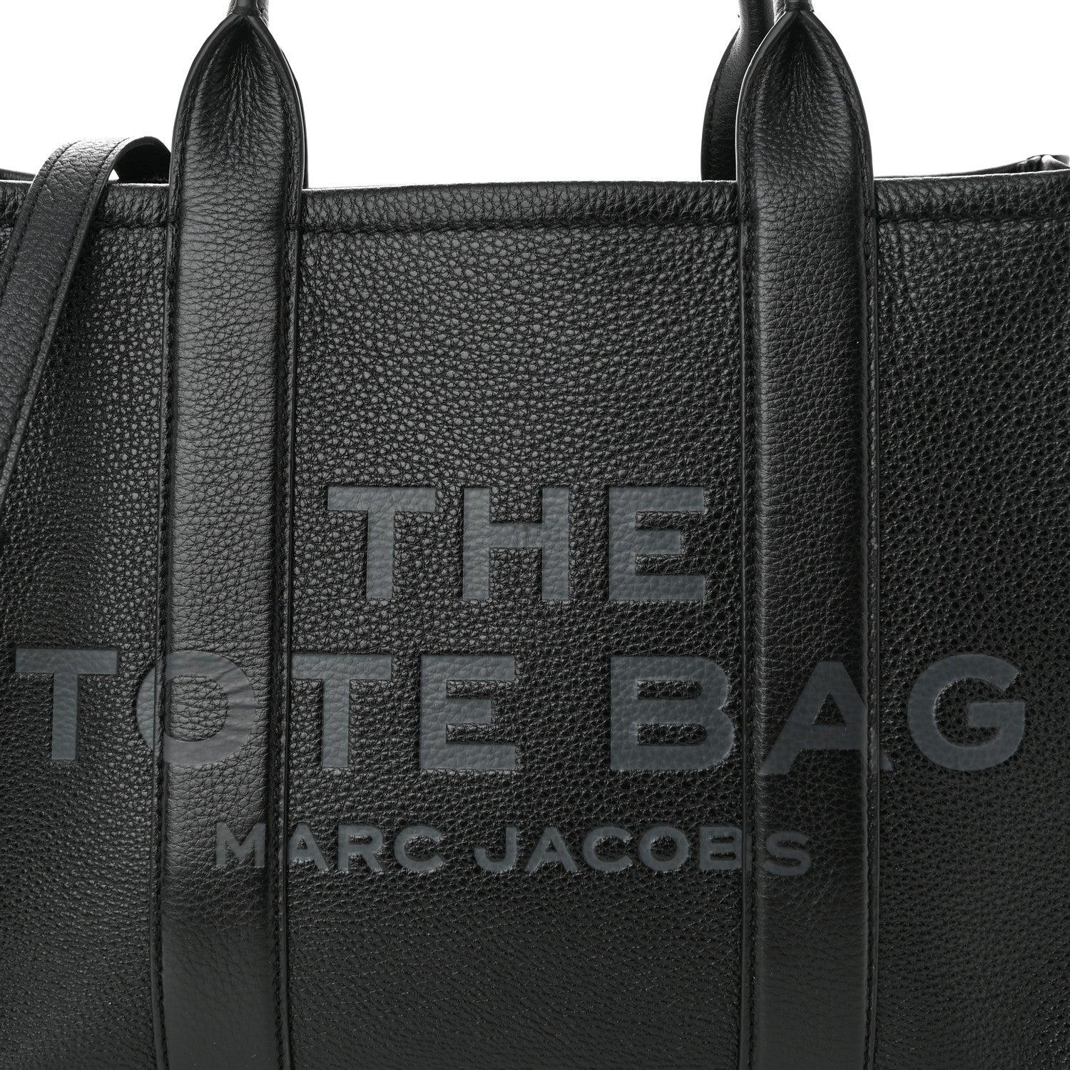 Marc Jacobs Grained Calfskin Medium The Tote Bag Black 8 of 10