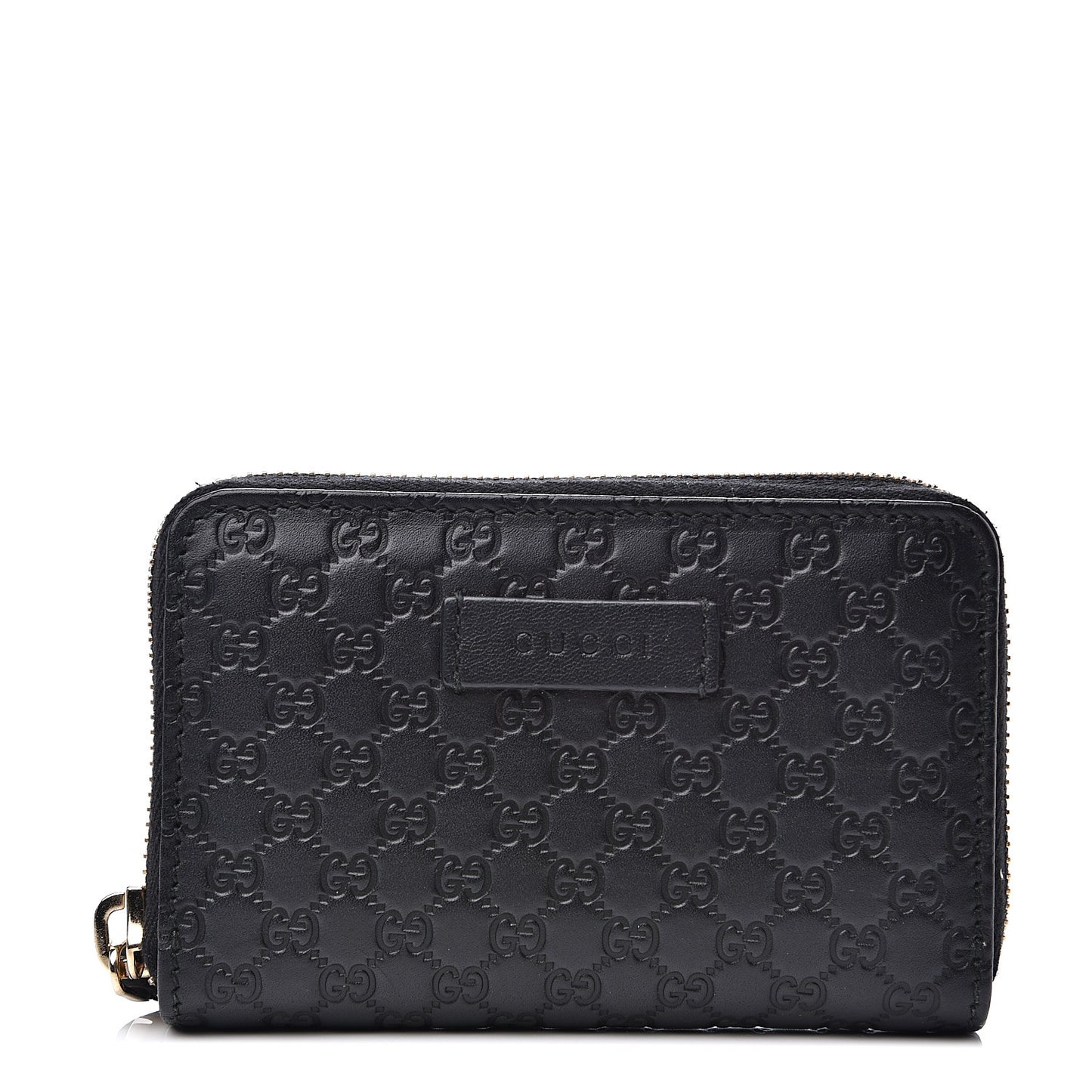 Microguccissima Zip Around Card Case Black
