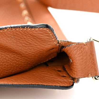 Valentino Garavani Pebbled Calfskin Large Rockstud Flip-Lock Messenger Bag Light Cuir 11 of 17