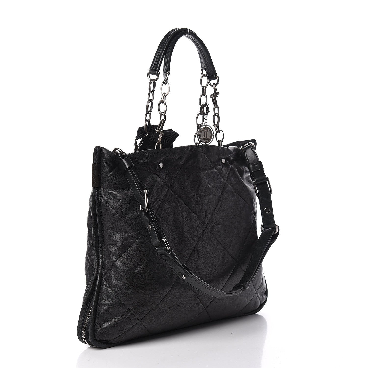 Lanvin Lambskin Quilted Amalia Tote Black 4 of 11