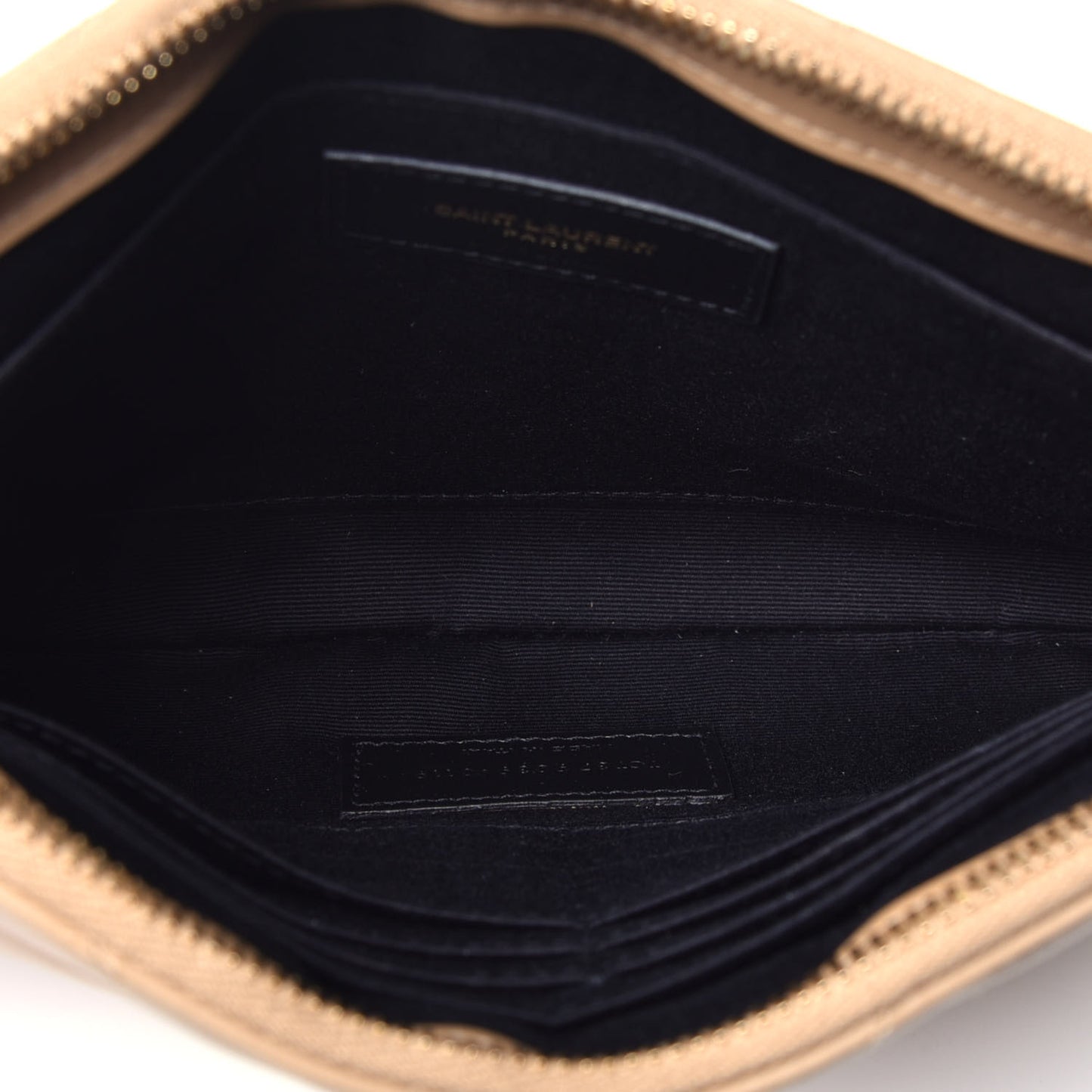 Calfskin Matelasse Chevron Monogram A5 Wristlet Cork