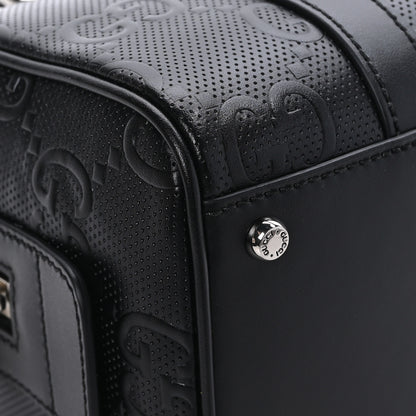 Gucci Calfskin GG Tennis Embossed Mini Duffle Bag Black 6 of 9