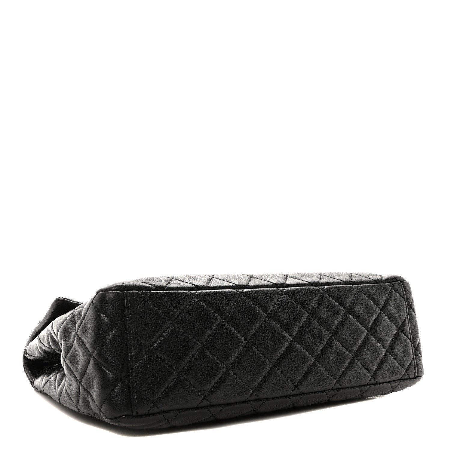 Chanel Washed Caviar Quilted Maxi Single Flap Black 4 of 10