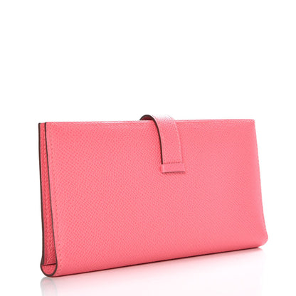 Hermes Epsom Bearn Gusset Wallet Rose Azalee 3 of 8