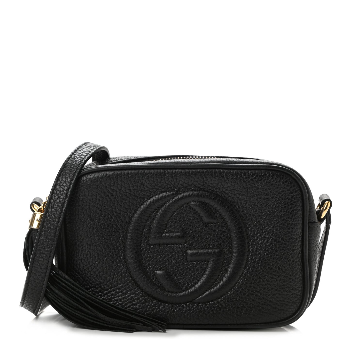 Pebbled Calfskin Mini Soho Disco Bag Black