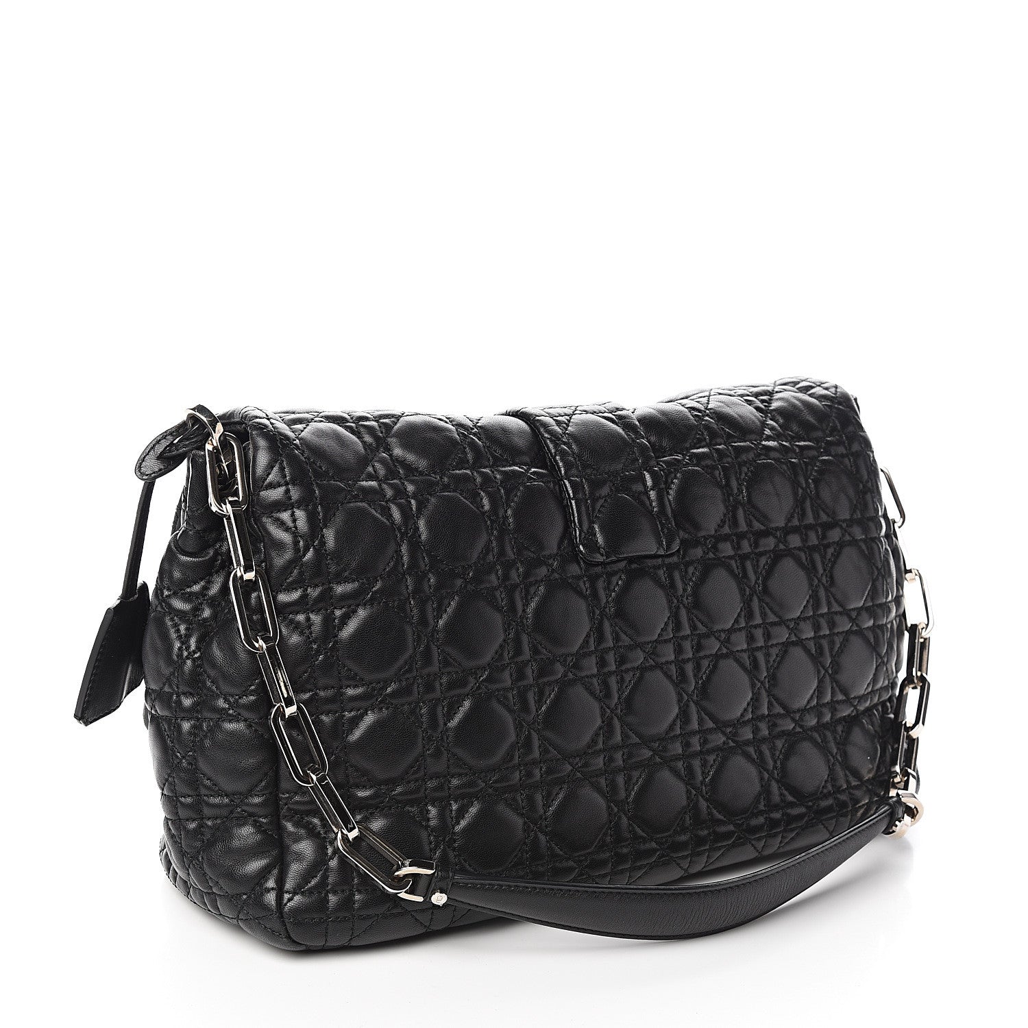 Christian Dior Lambskin Cannage Large New Lock Flap Black 2 of 9