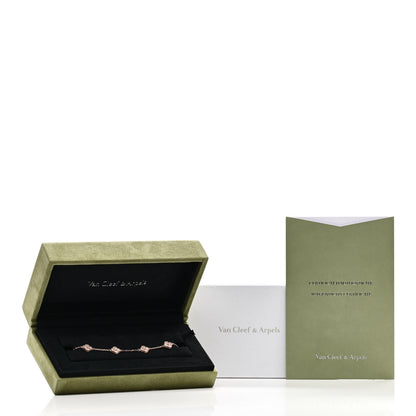 Van Cleef & Arpels 18K Rose Gold 6 Motifs Sweet Alhambra Bracelet 5 of 5