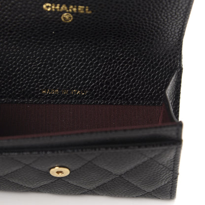 Chanel Caviar Quilted Flap Card Holder Black 7 of 9