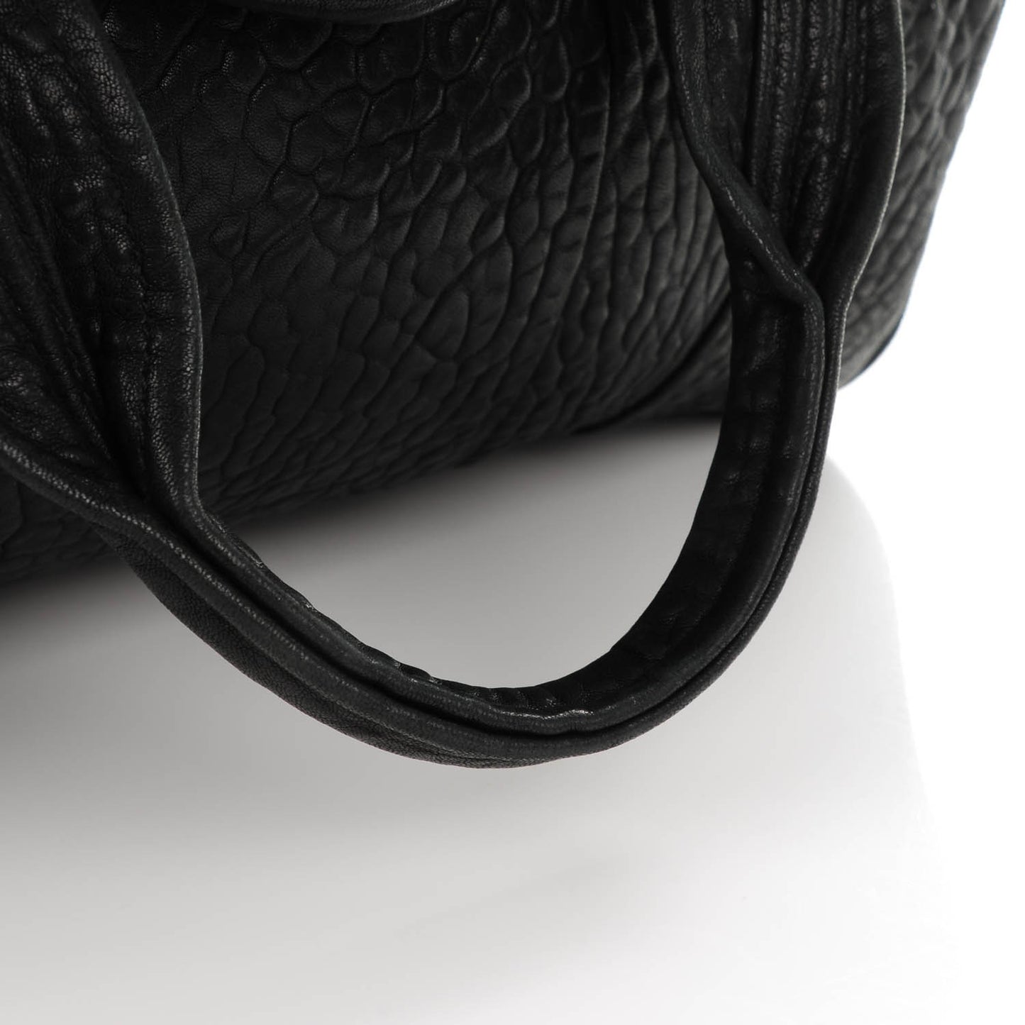 Pebbled Lambskin Rocco Black Nickel Hardware
