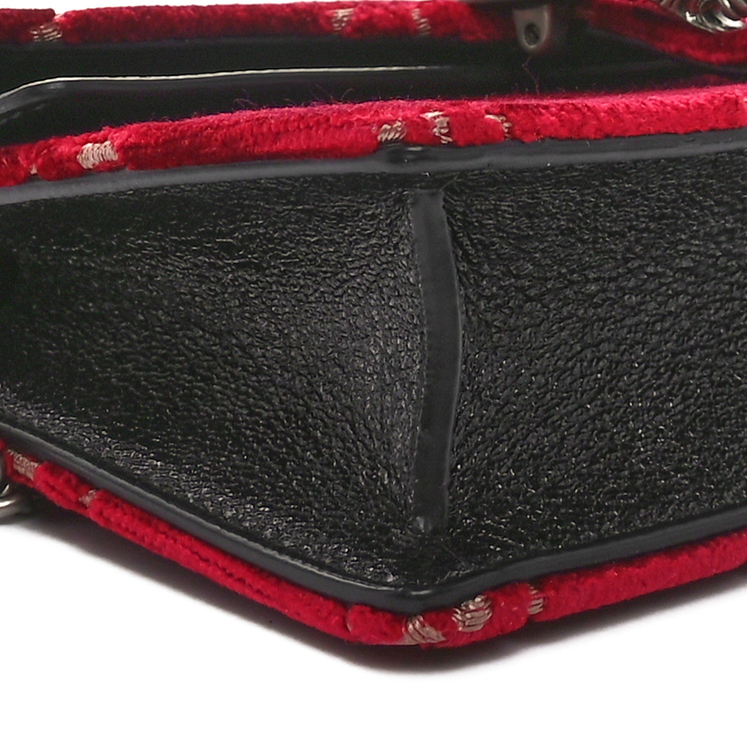 Gucci Velvet GG Monogram Super Mini Dionysus Shoulder Bag Red Cipria Black 8 of 10